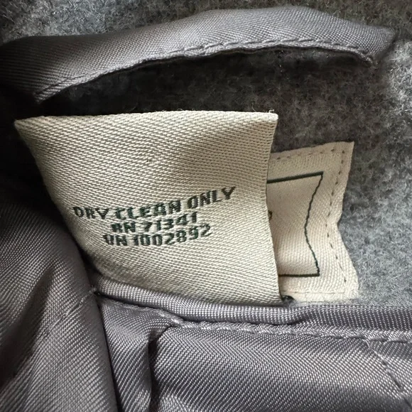 L.L. Bean 16 Classic Lambswool Peacoat, Heather Grey - Picture 5 of 6